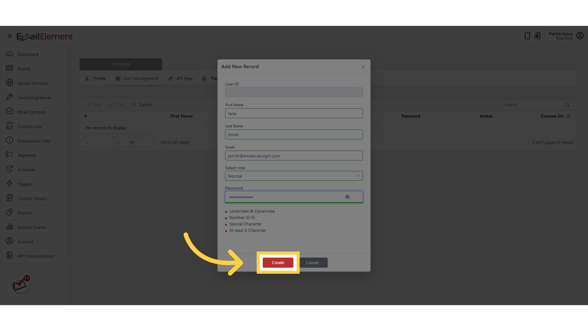 Click 'Create'