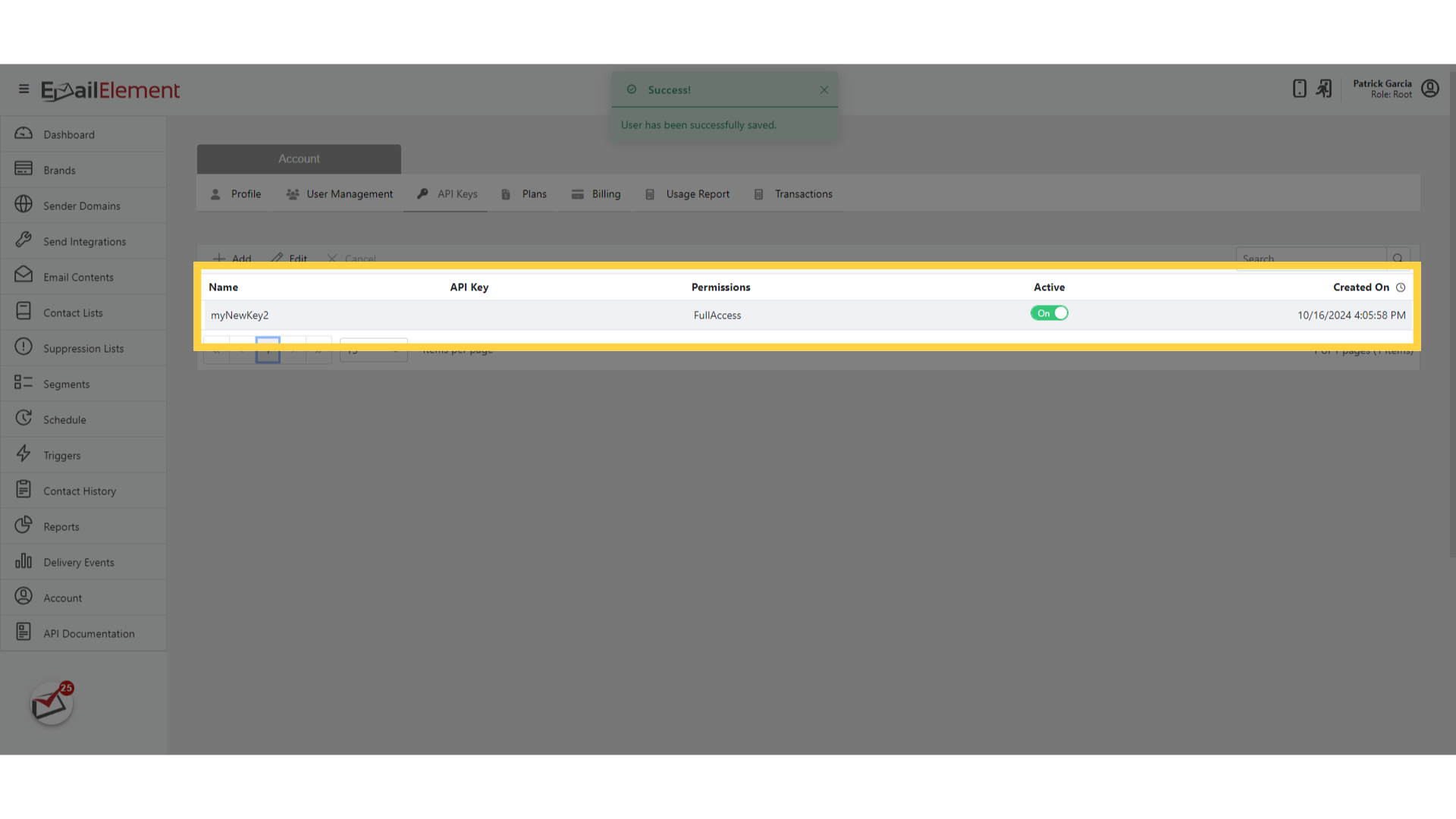 View API Keys