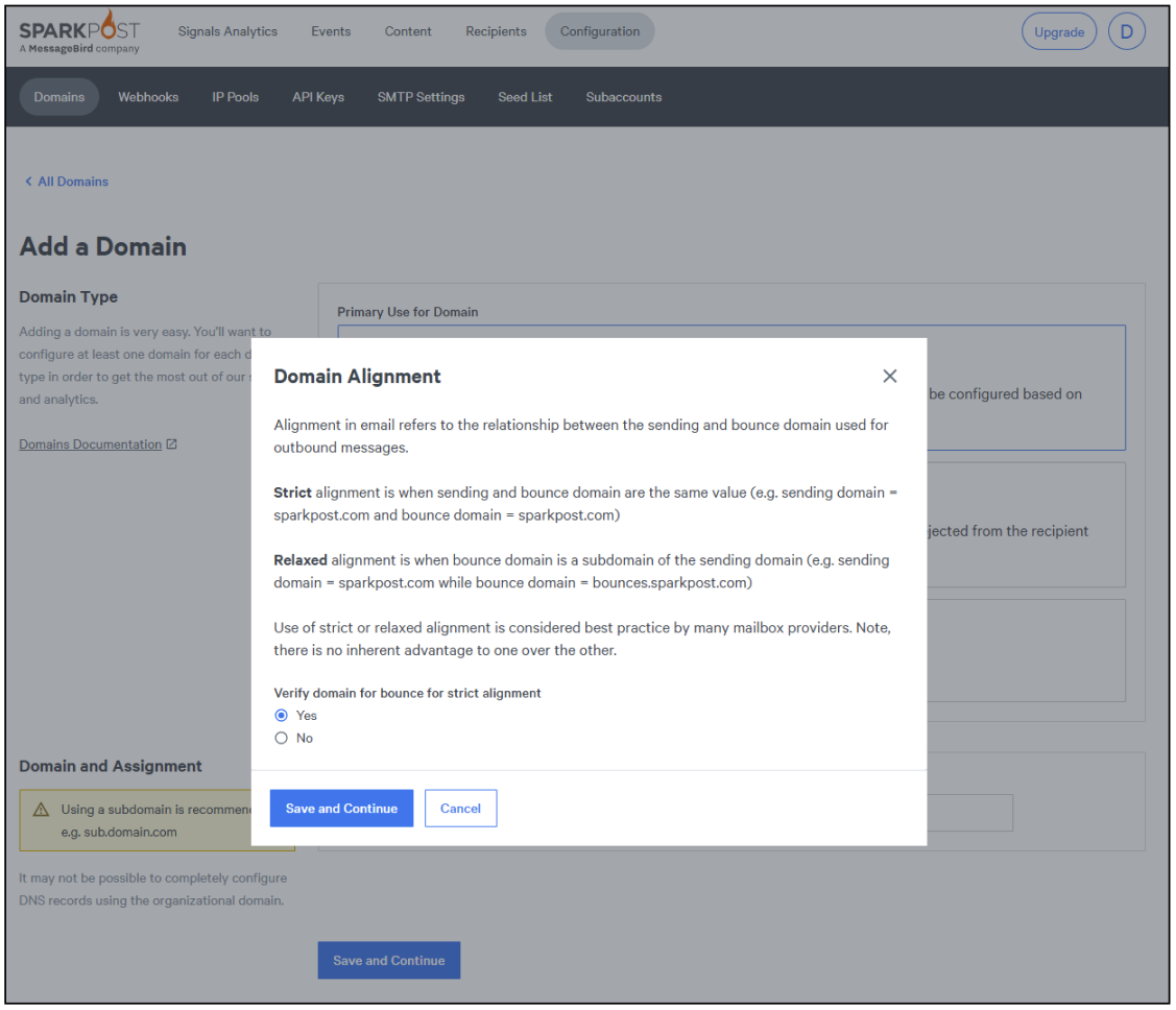 Add and Set Up an Email Sending Domain
