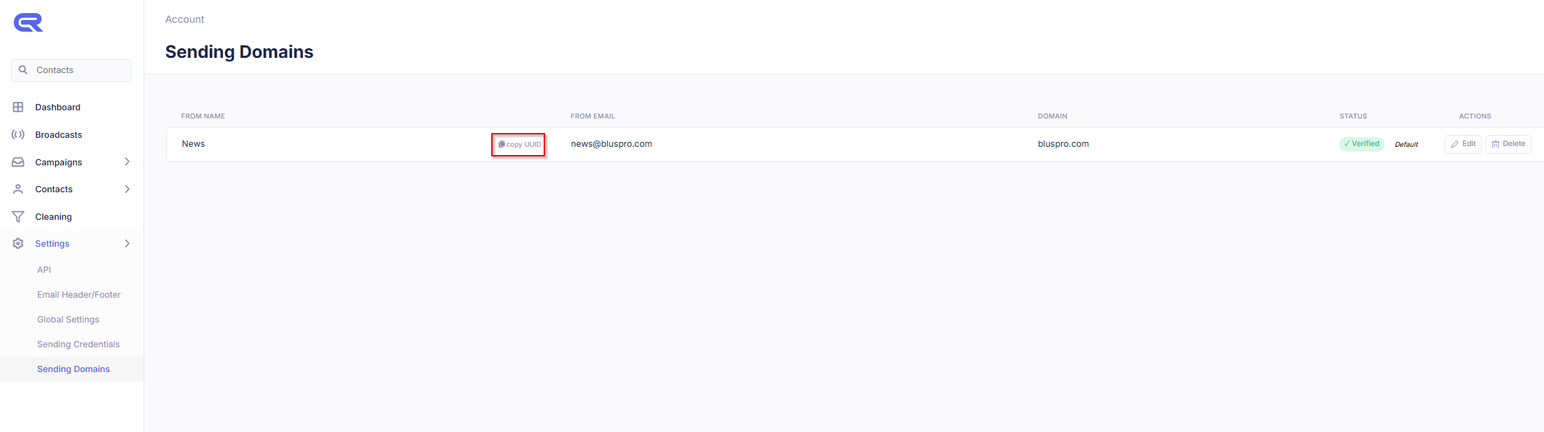 Add Mailgun Domain to Campaign Refinery
