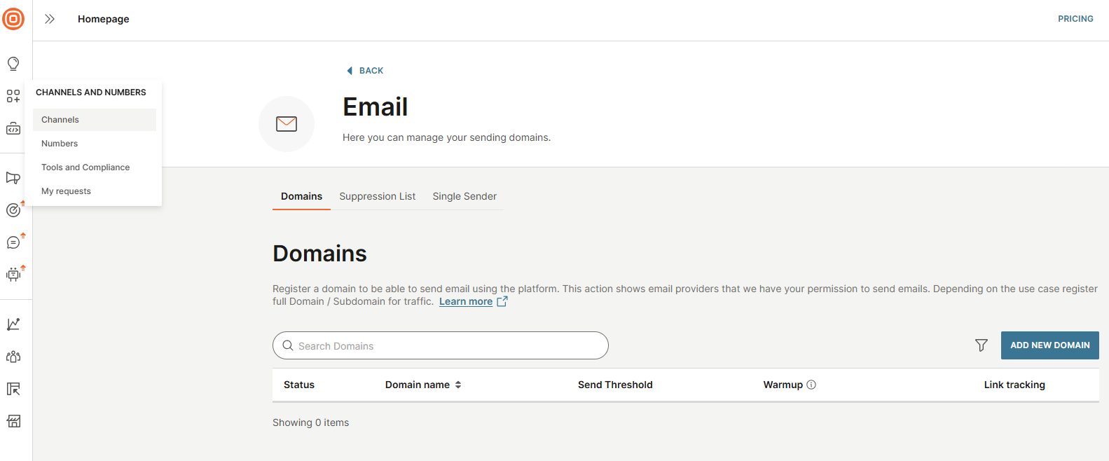 Add Your Domain and Verify It