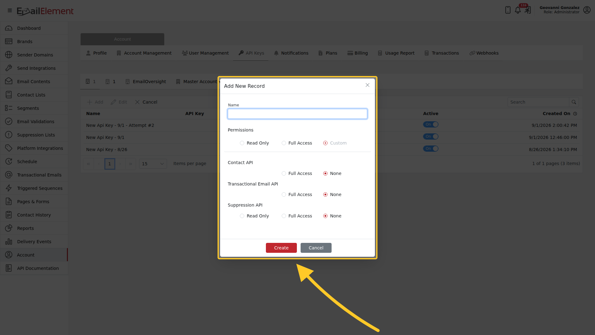 API Keys 03 Add a Key