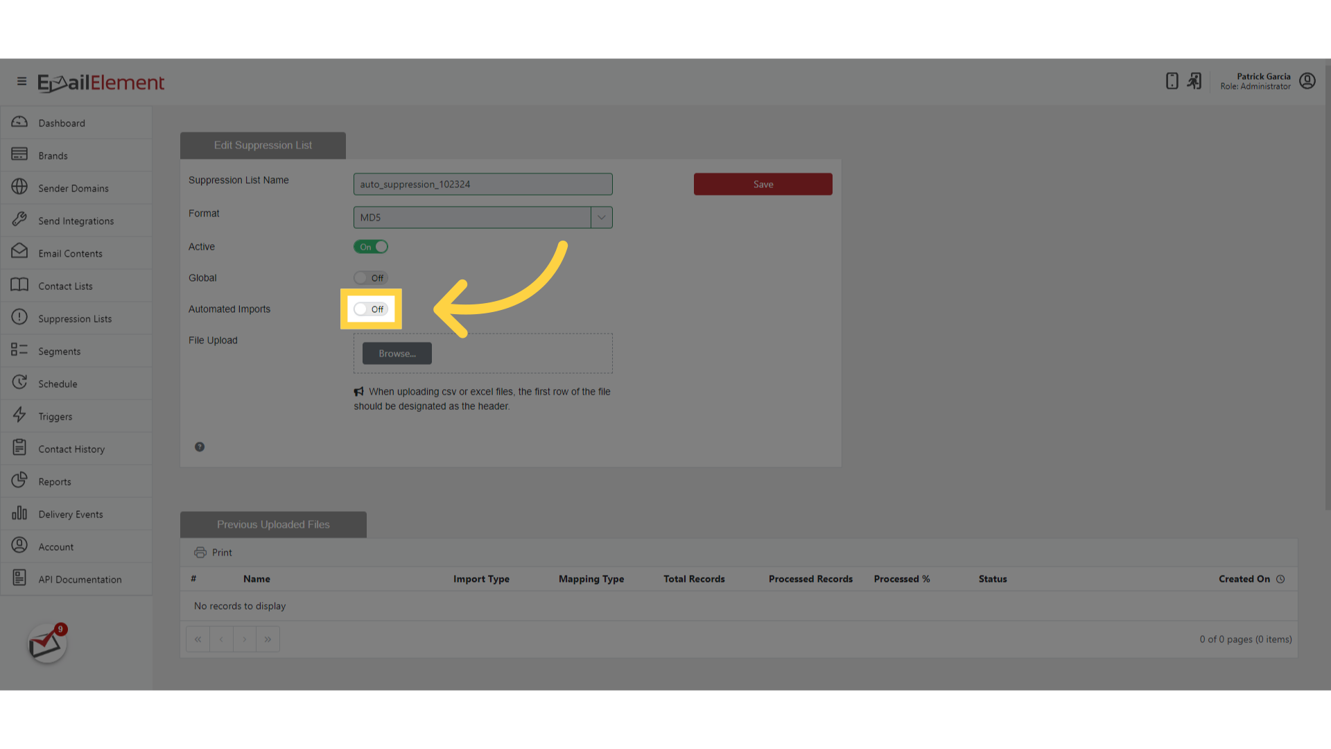 Enable Automated Imports