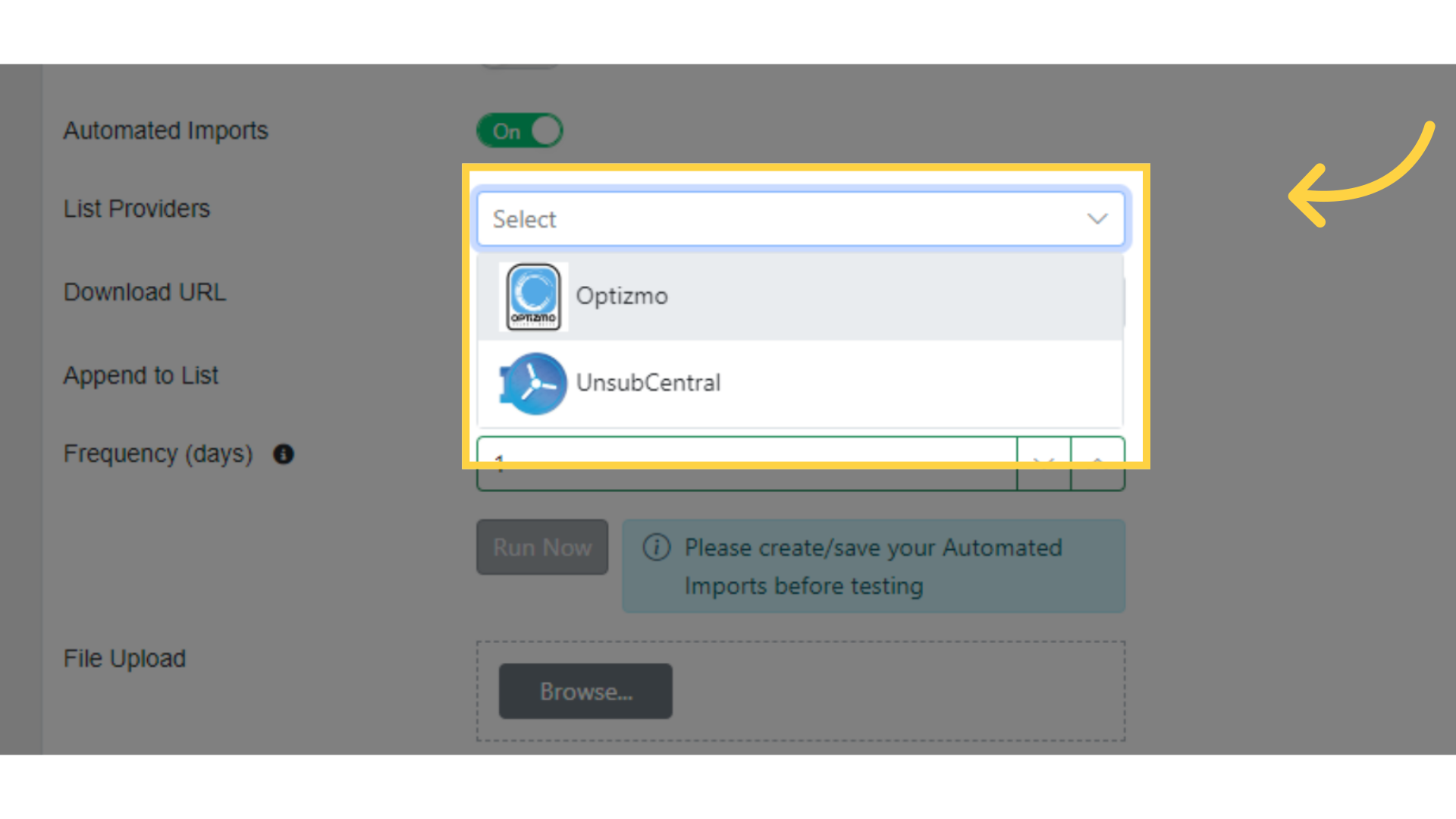 Provider Options