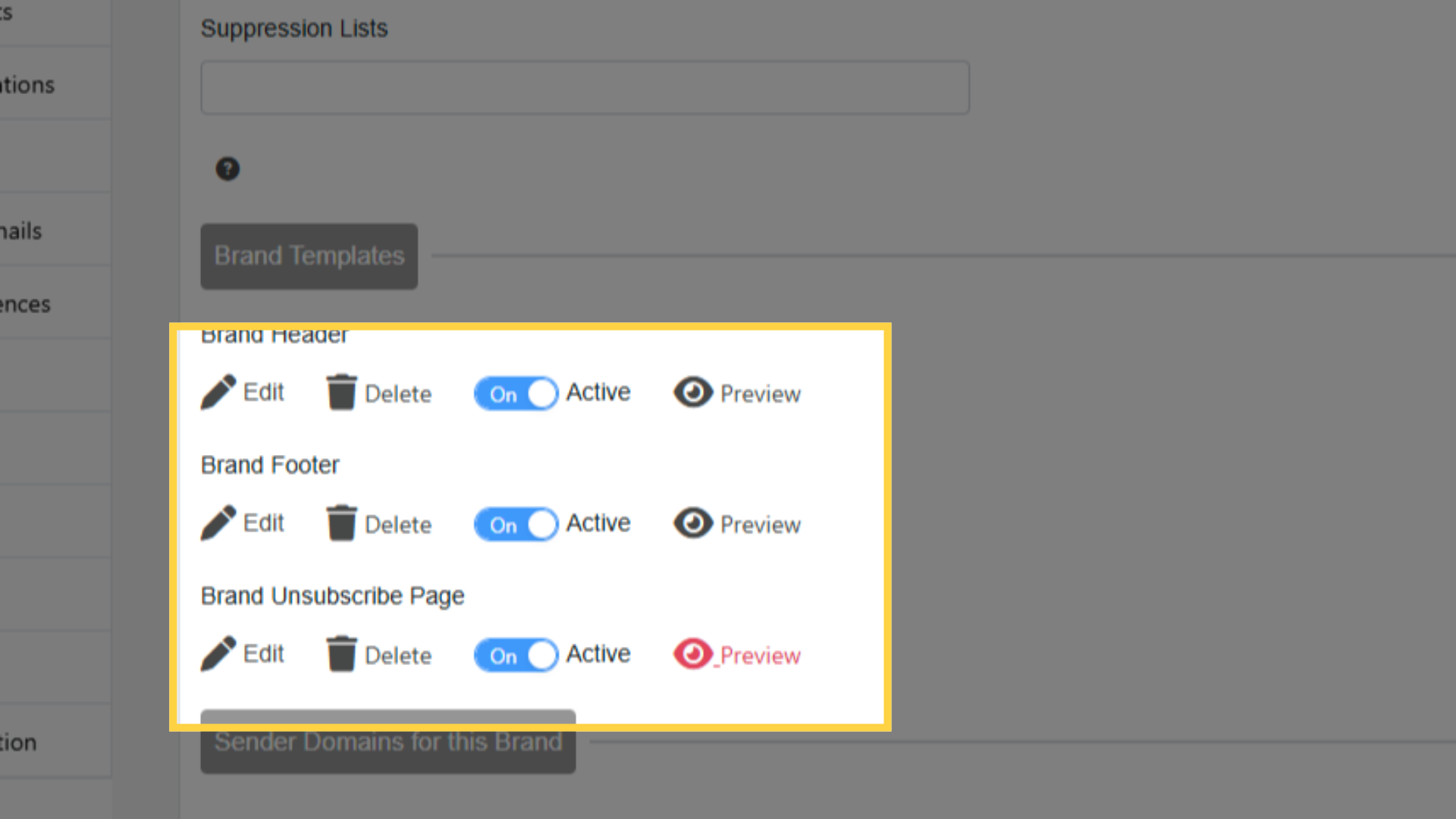 Additional Options for Templates