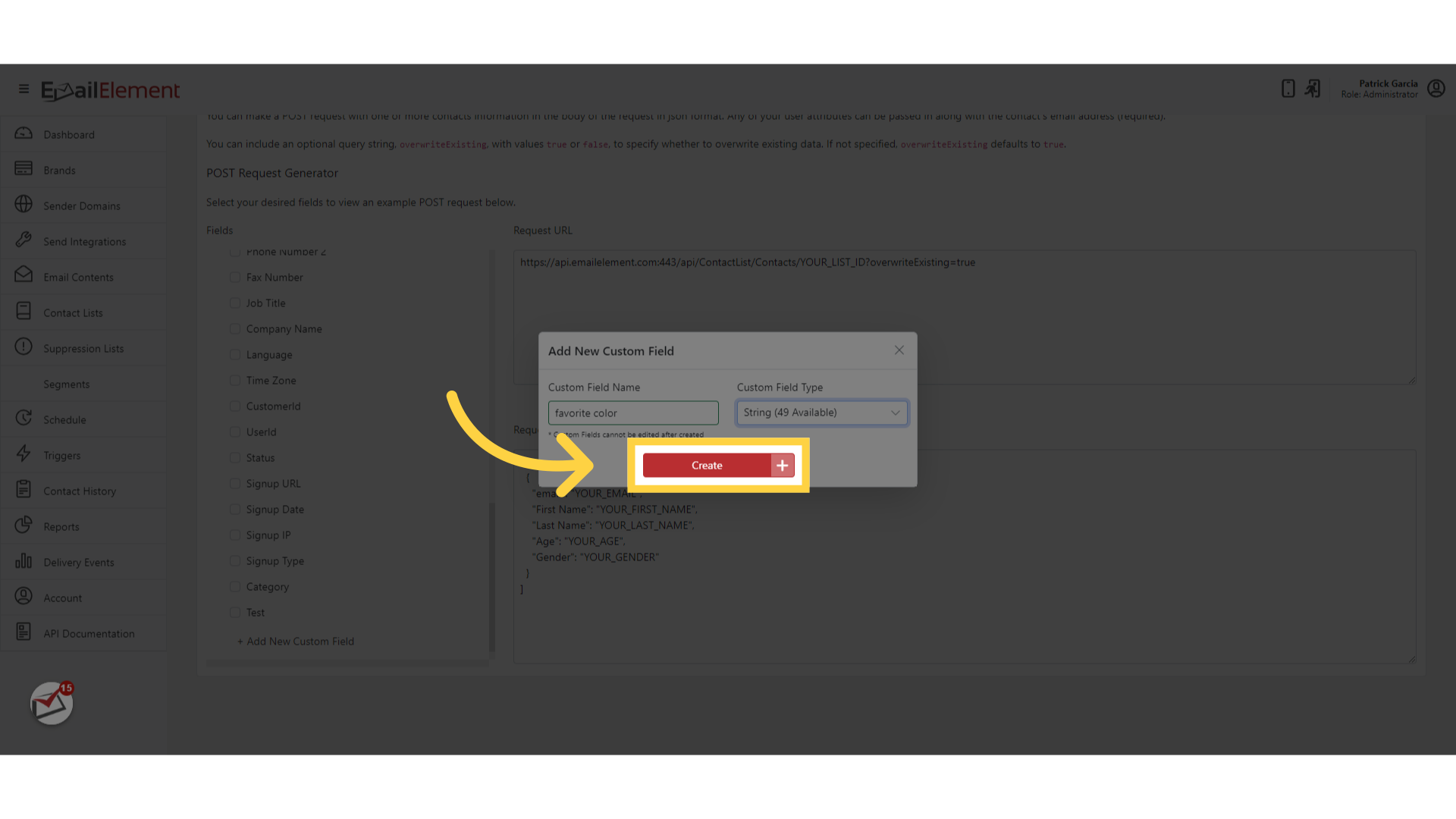 Click 'Create'