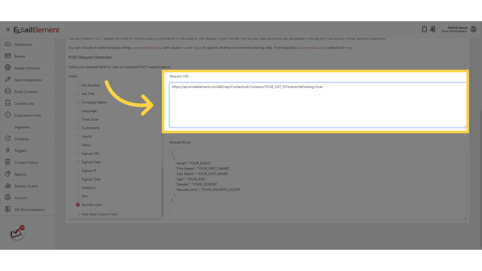 Copy Request URL