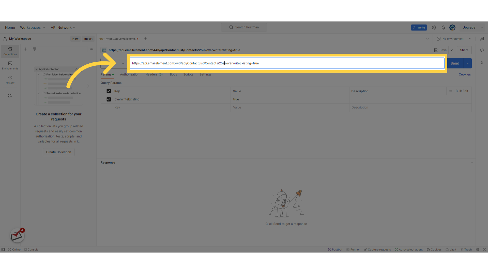 Add your Contact List ID