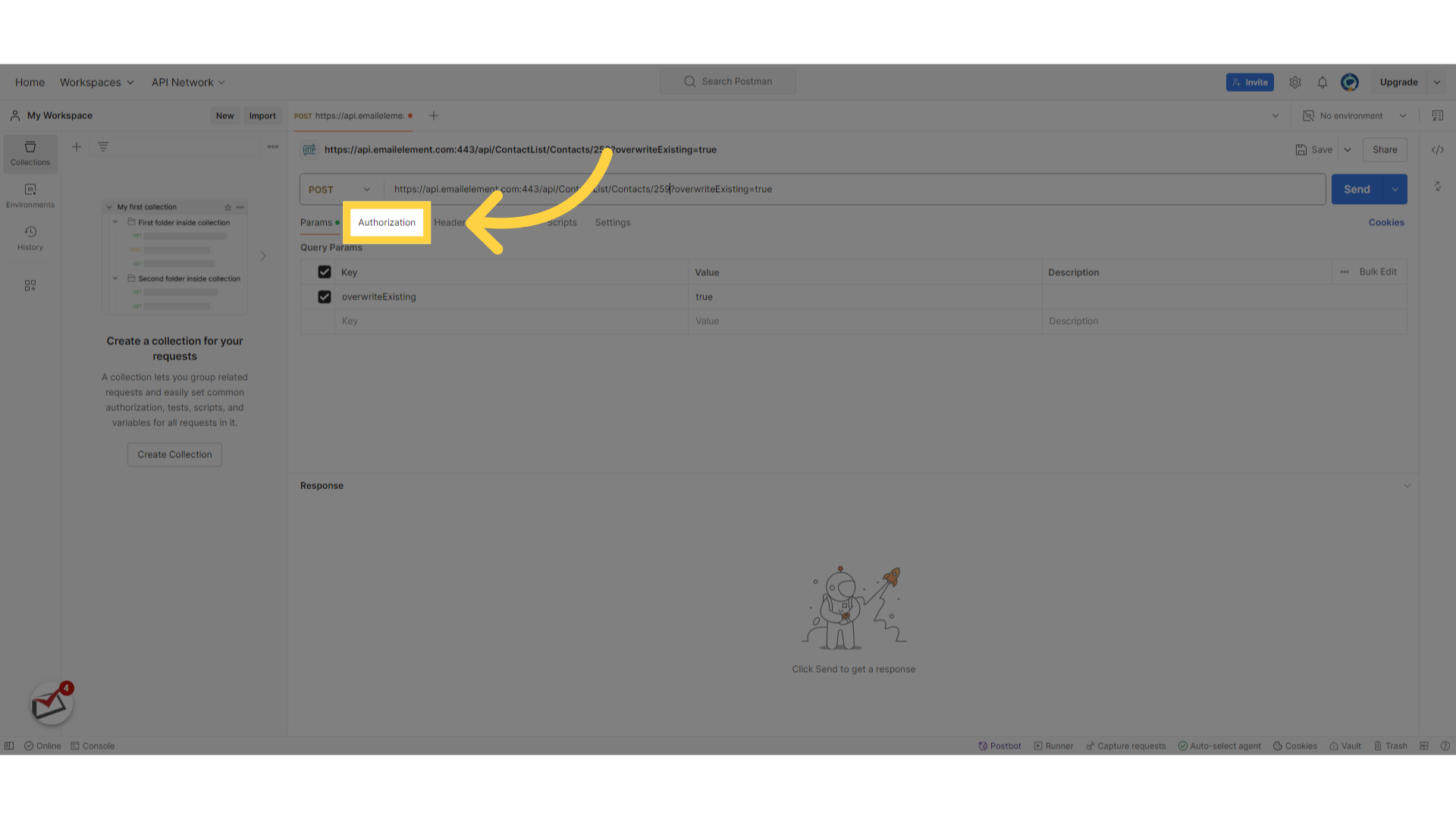 Click 'Authorization'