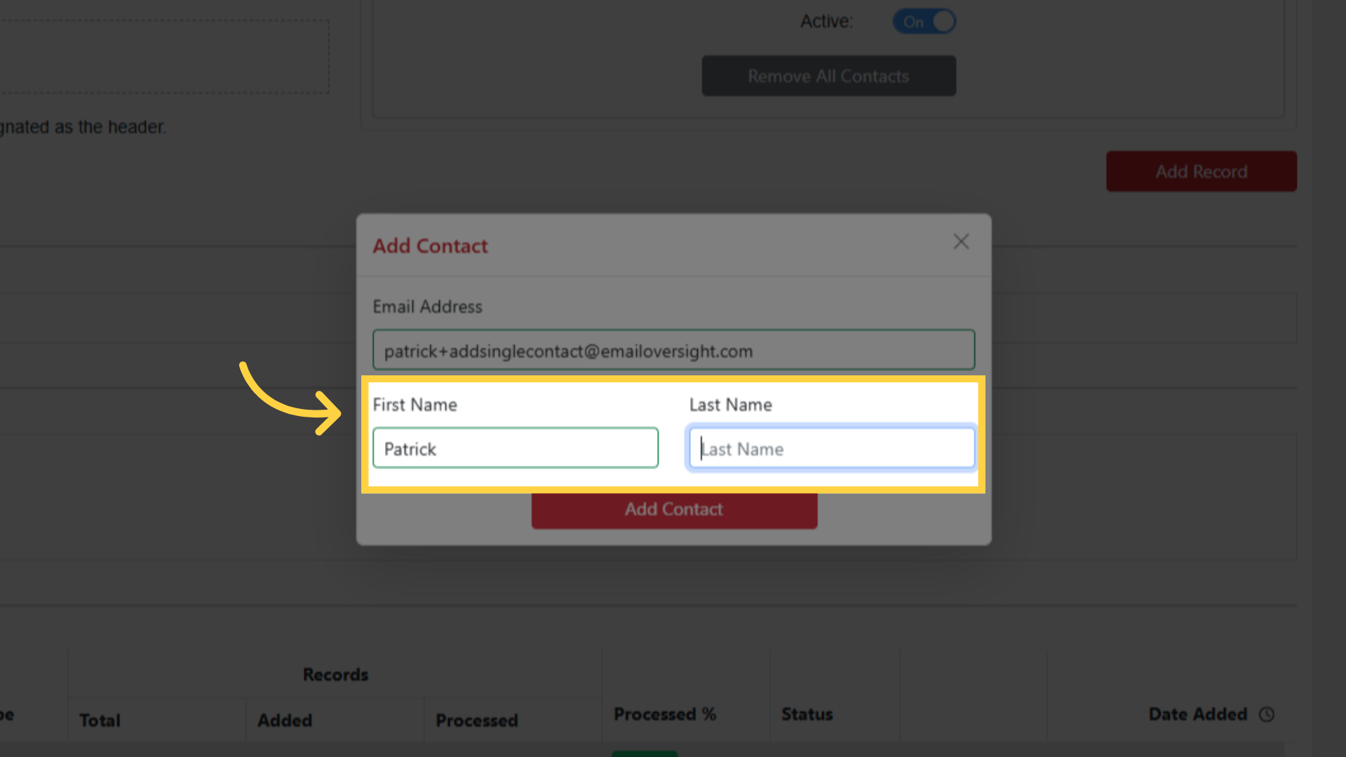 Add Optional Names