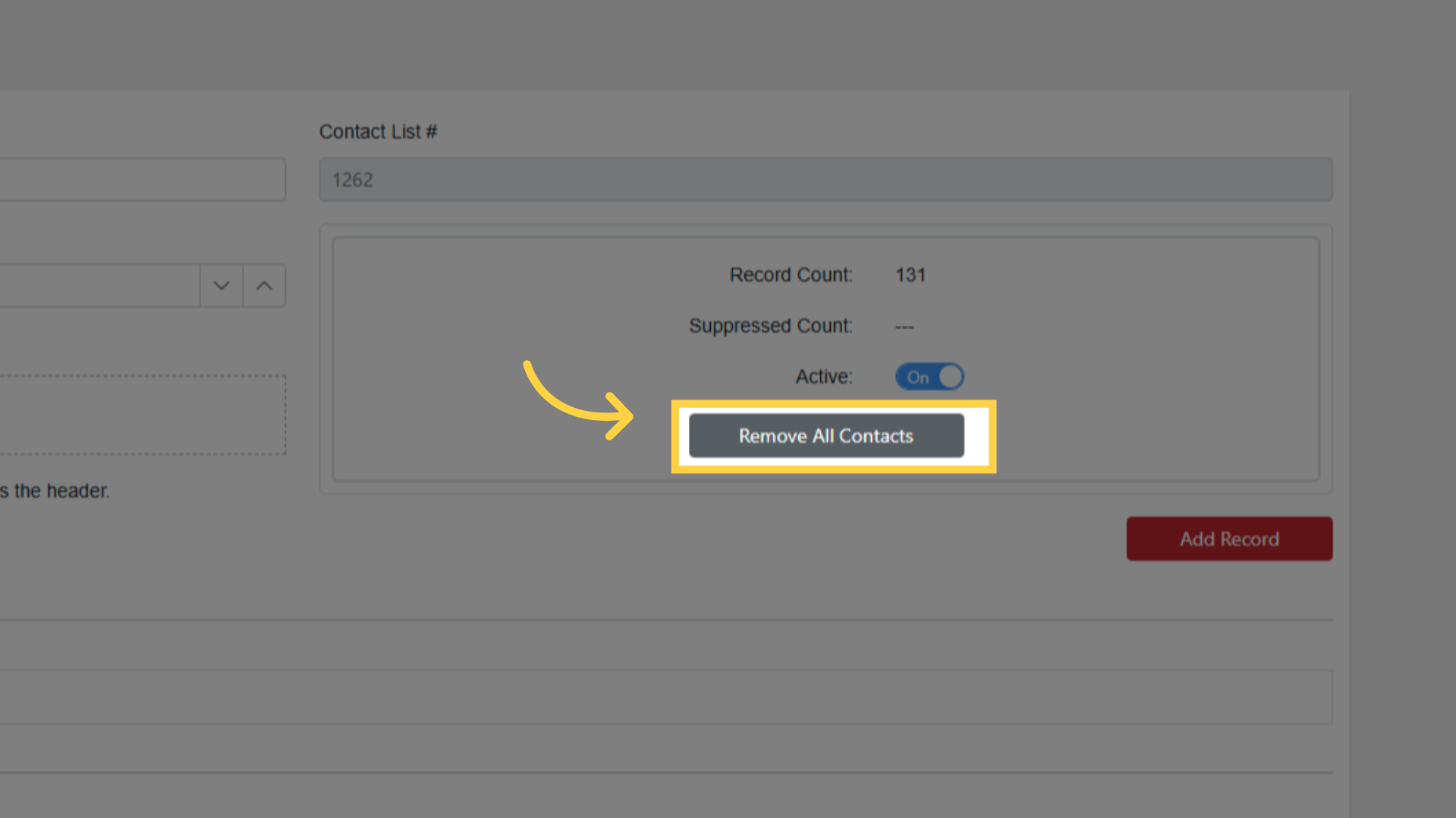 Remove All Contacts