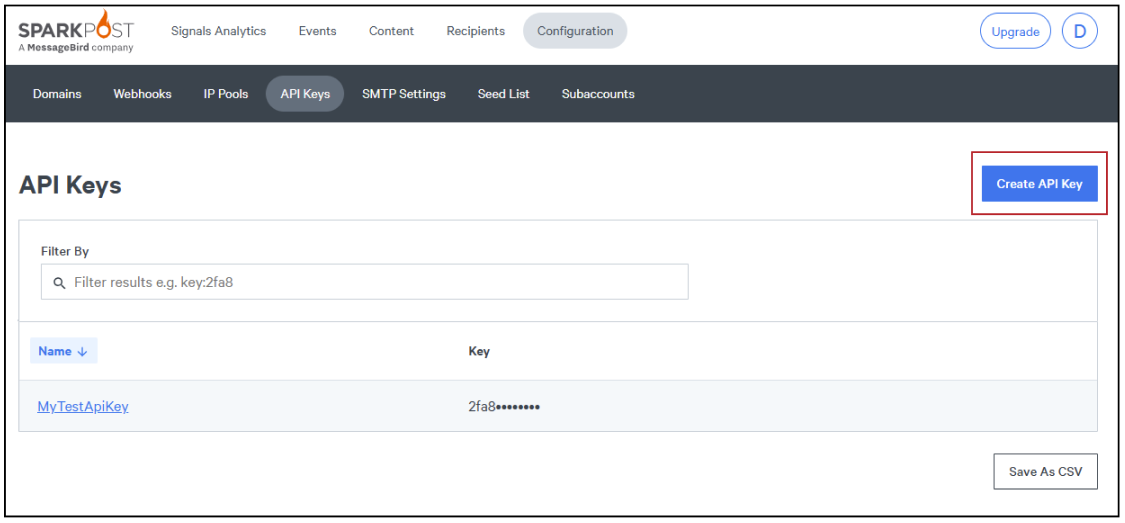 Create a New API Key