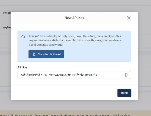 Create an API Key
