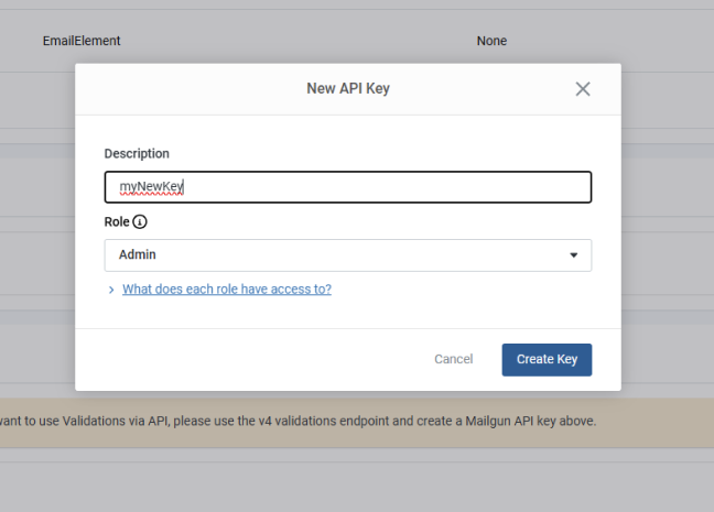 Create an API Key