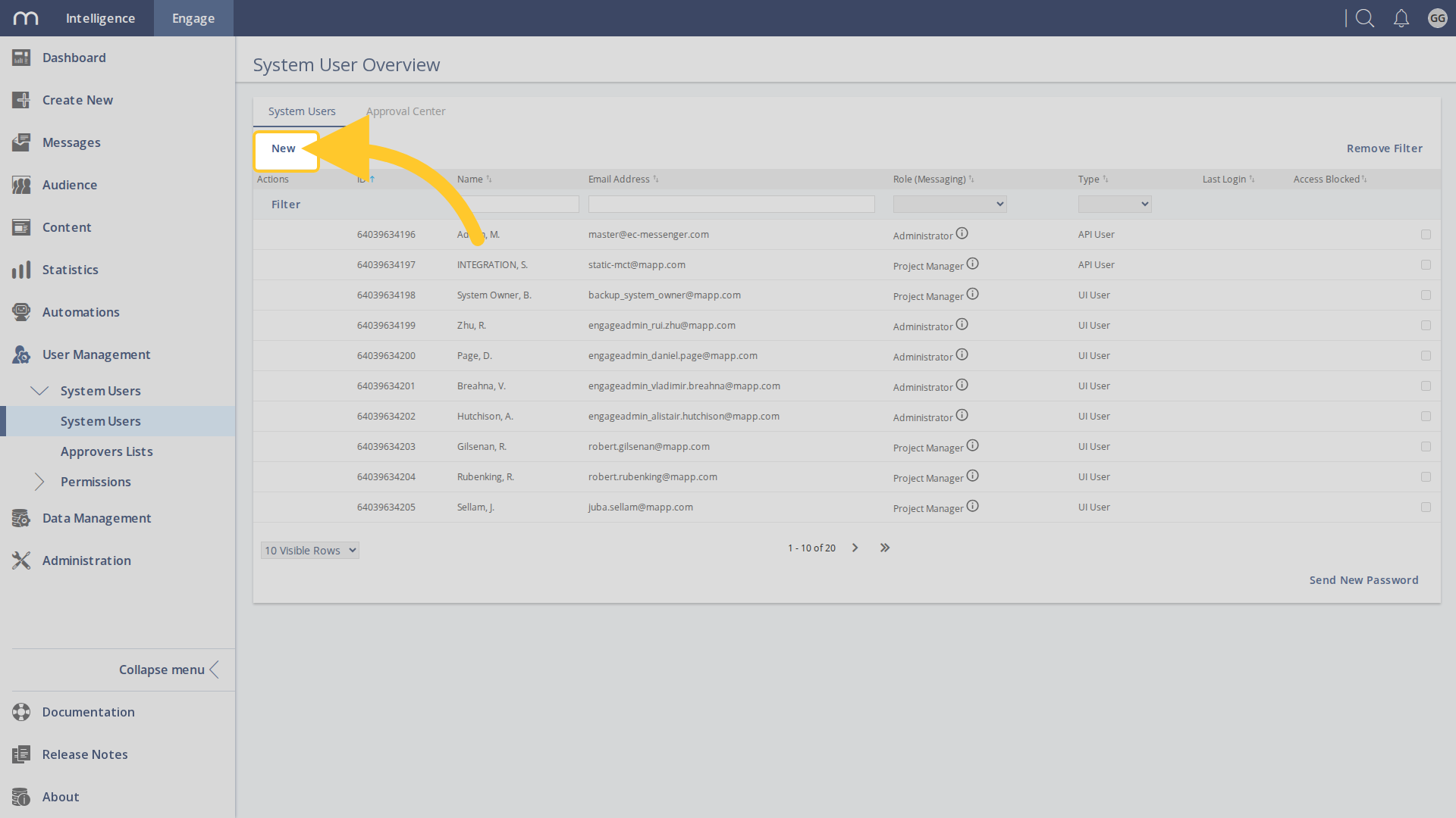 Create an API User