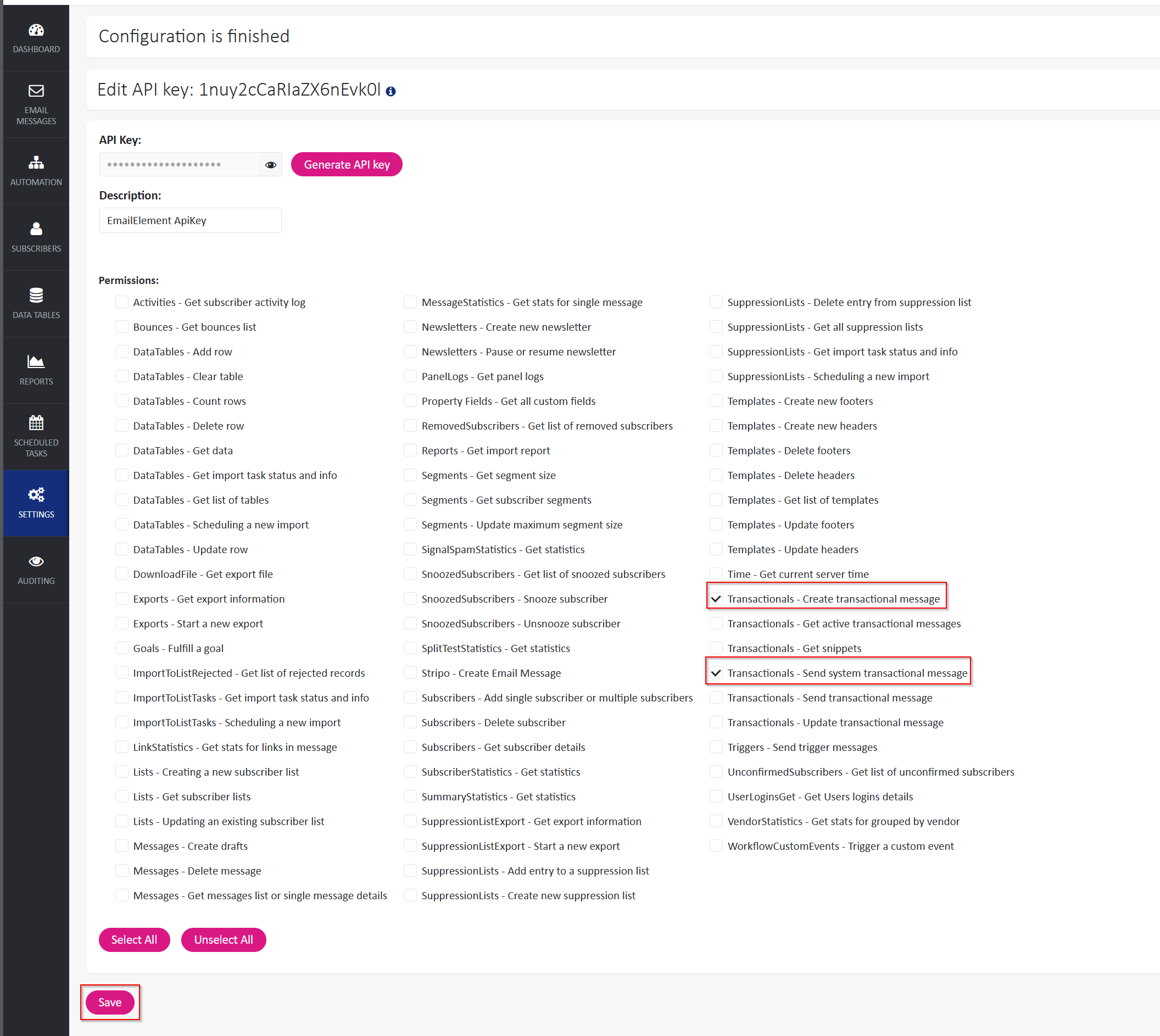 Create API Key