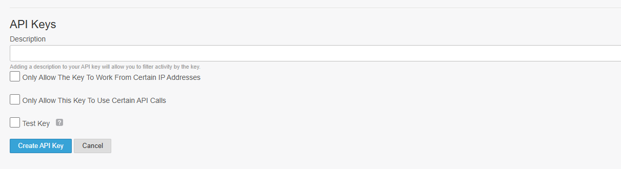 Create API Key