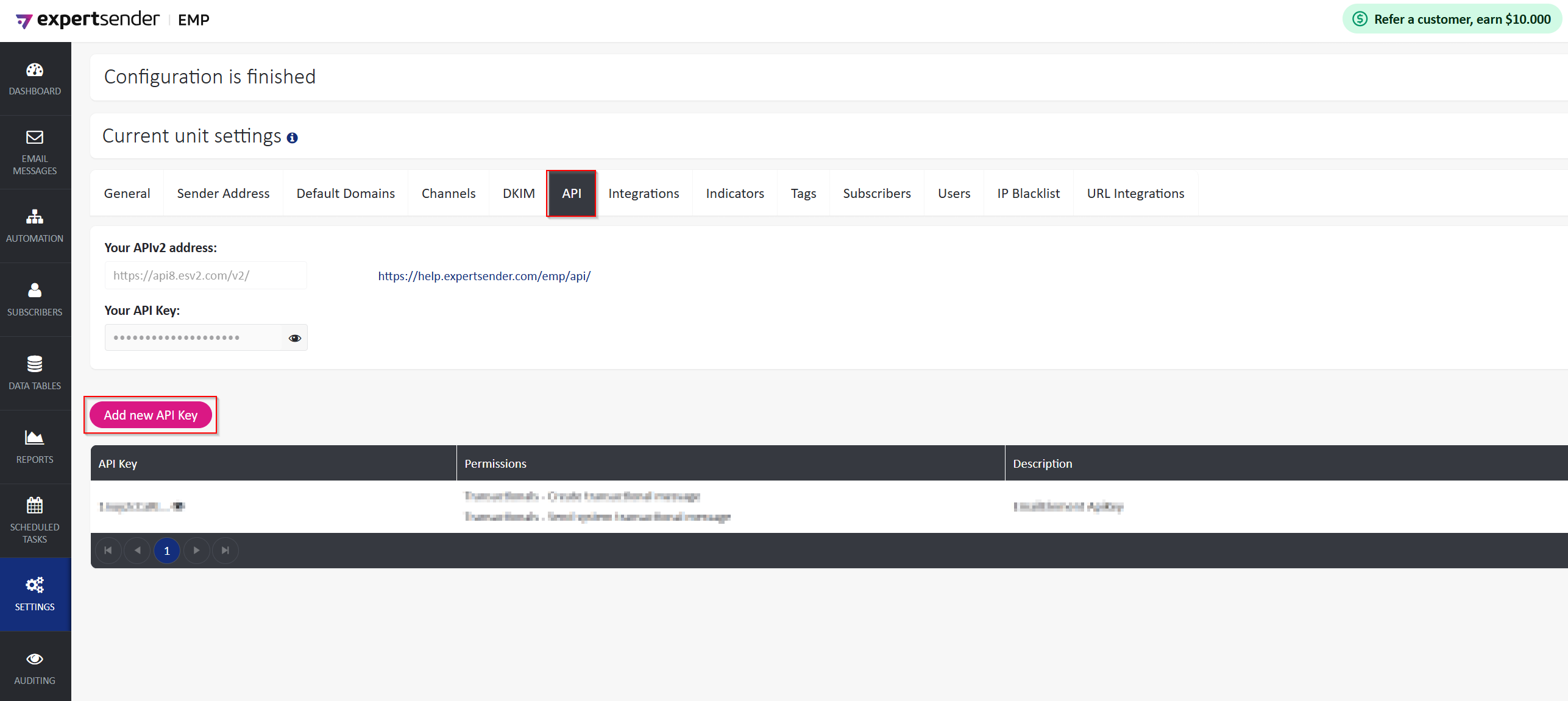 Create API Key