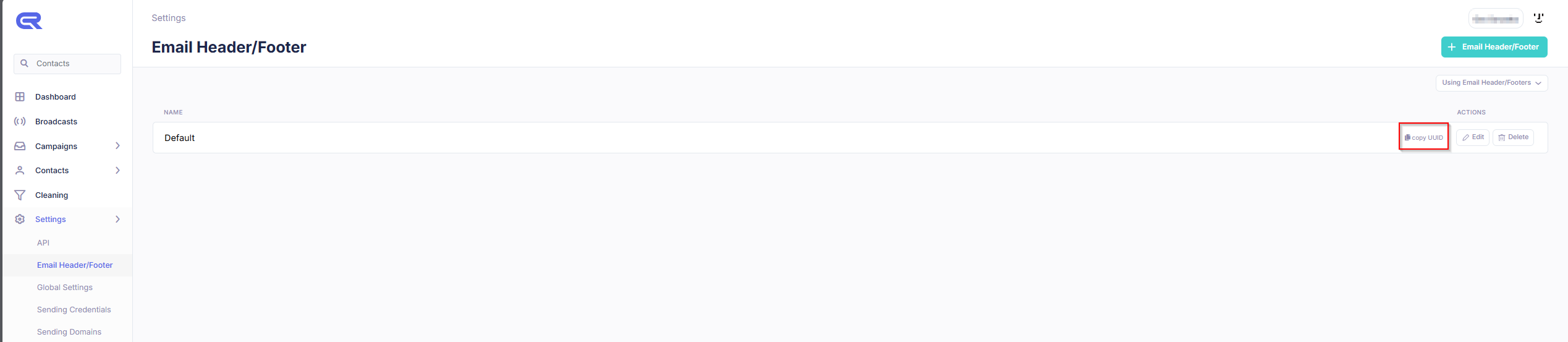 Create Email Header/Footer in Campaign Refinery