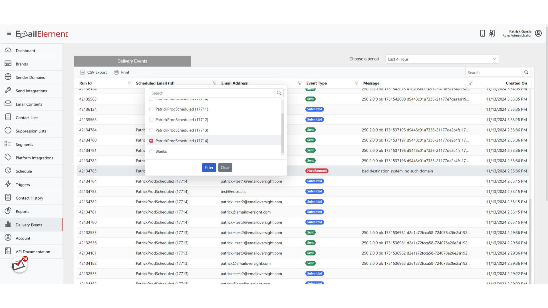 Filter by Scheduled Email