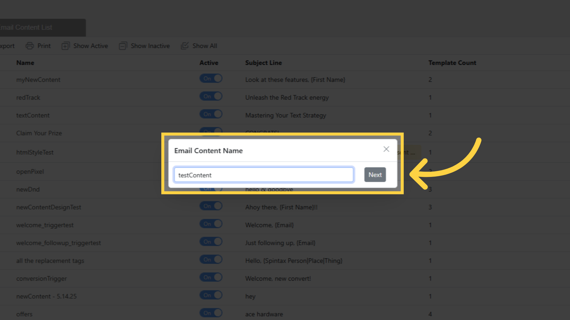 Name Email Content