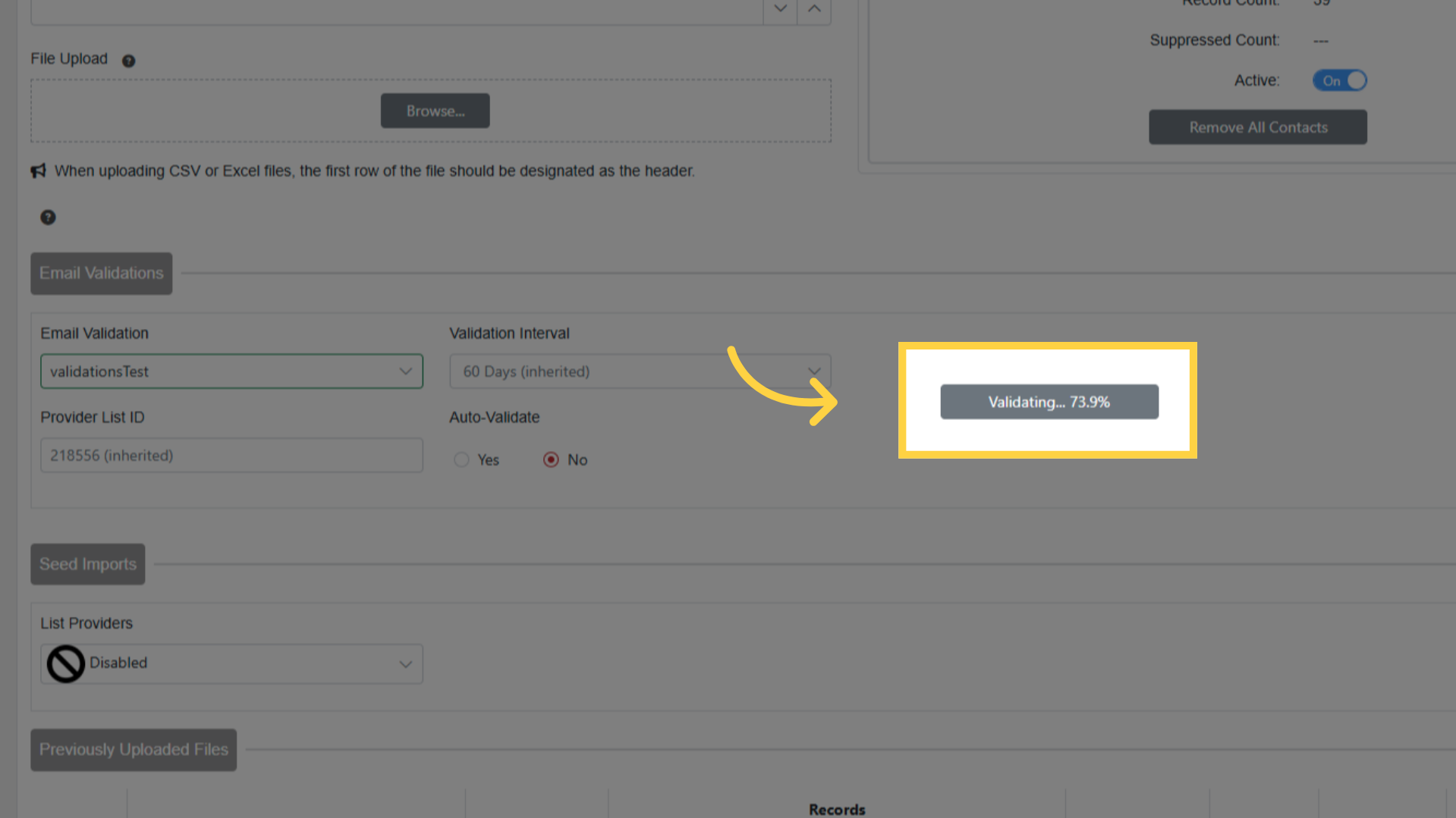 Validation Progress