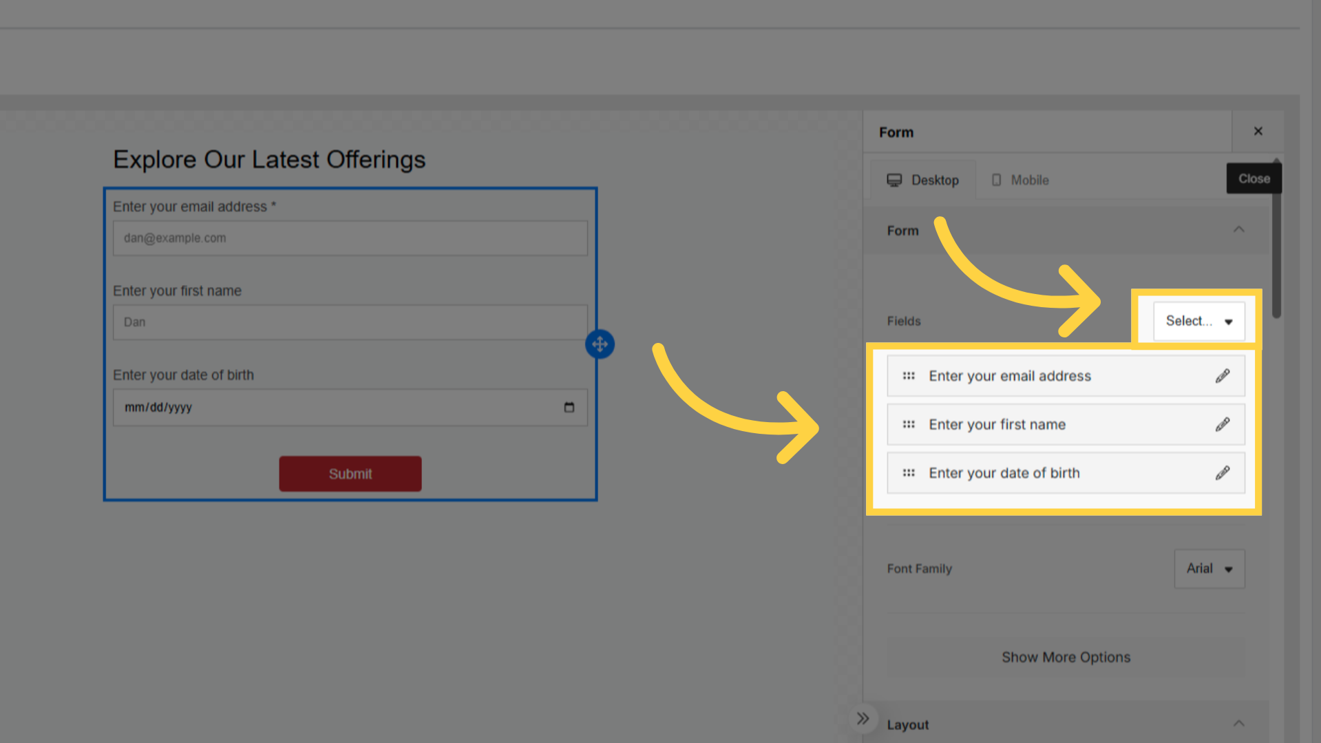 Form Options