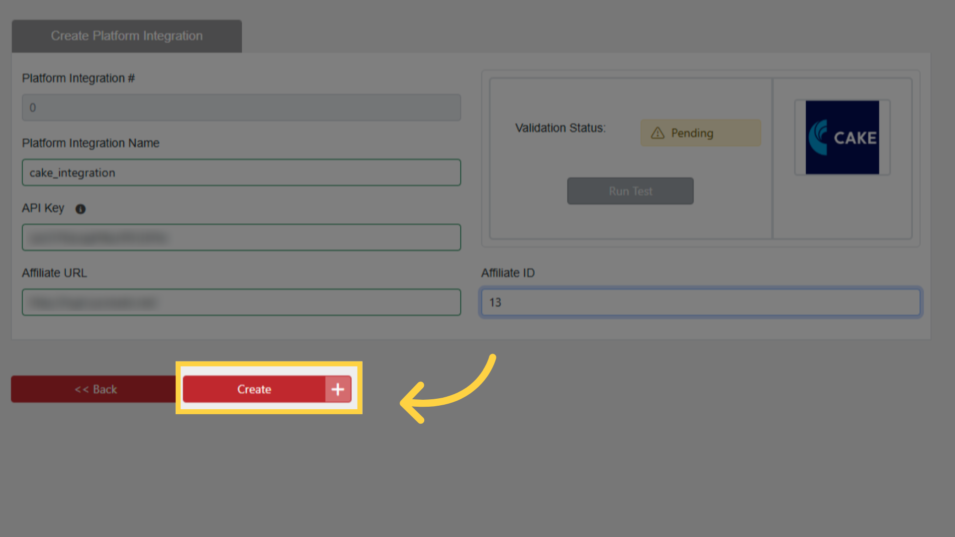 Click 'Create'