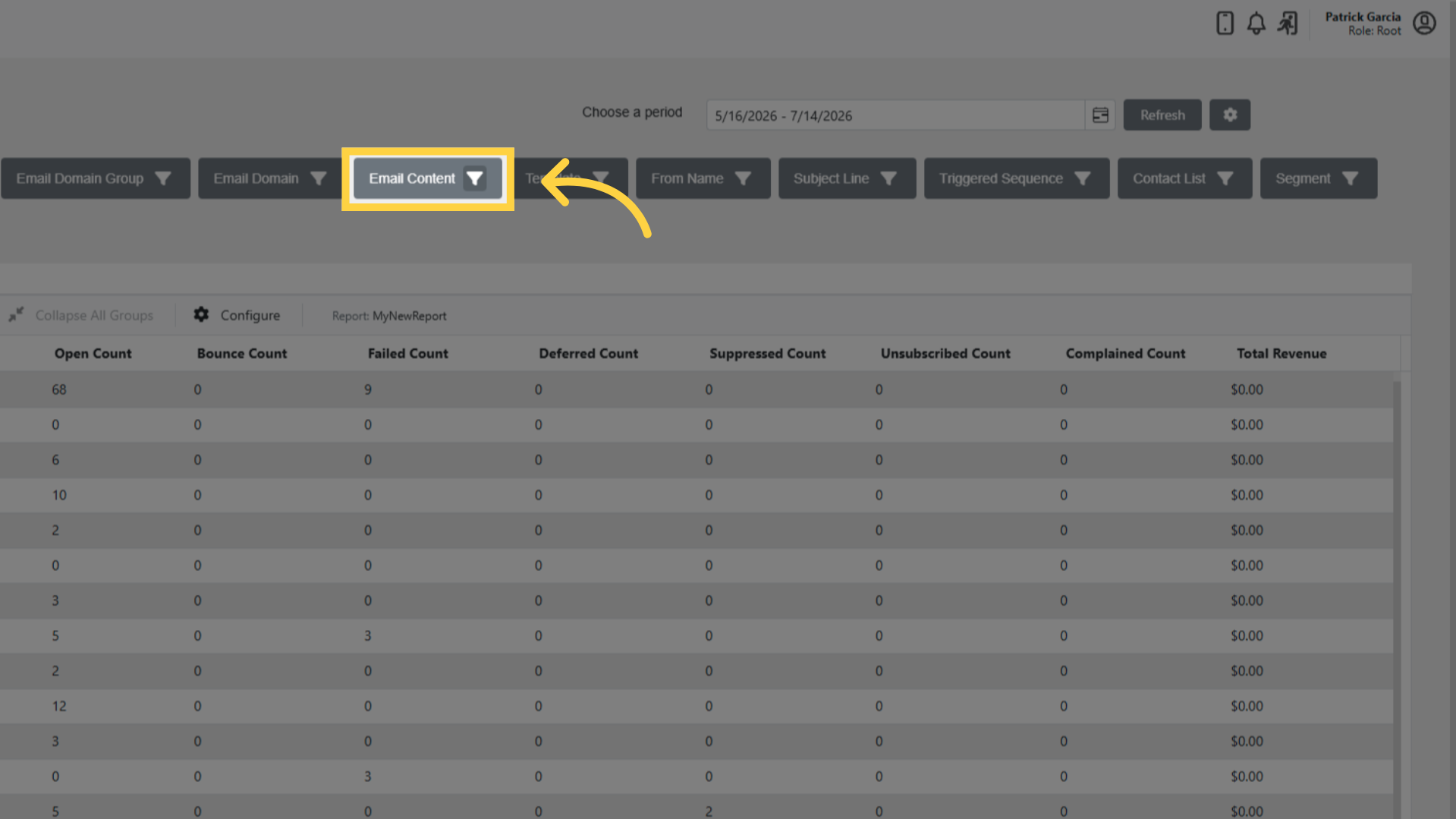 Advanced Report: Filters