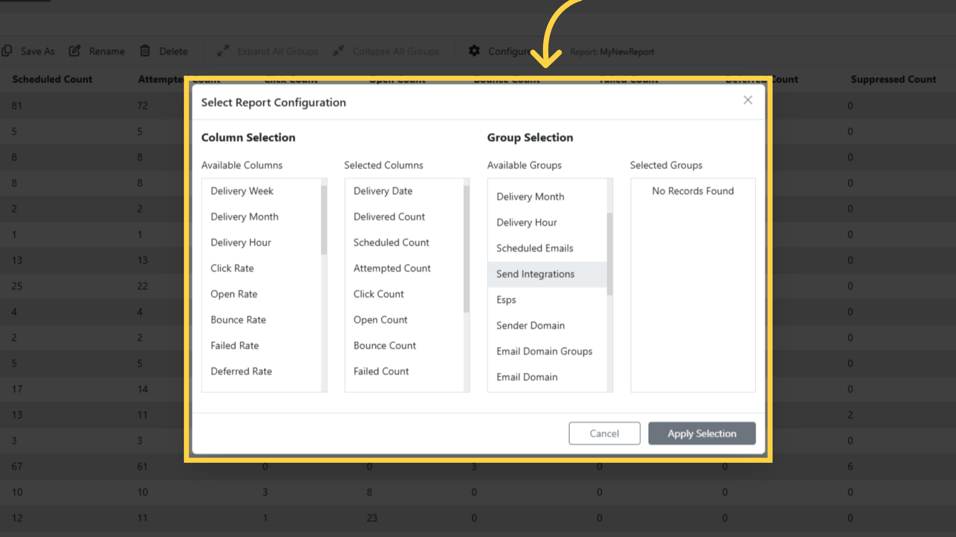 Advanced Report: Add Group Column