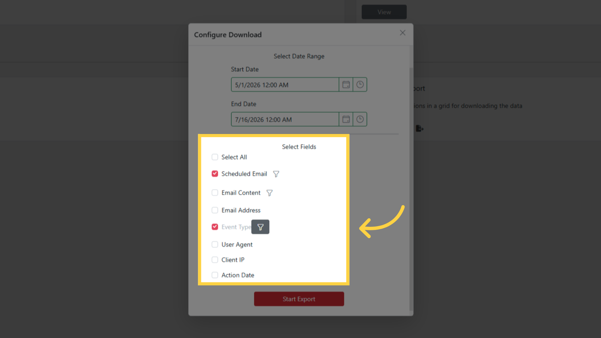Engagement Report: Configure Fields