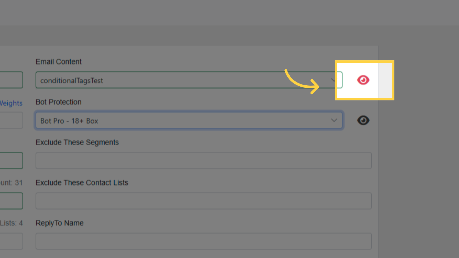 Preview Email Content