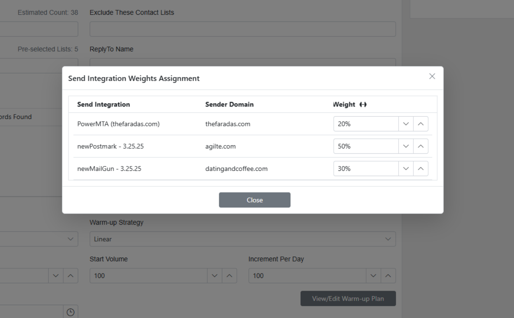 Assign Weights