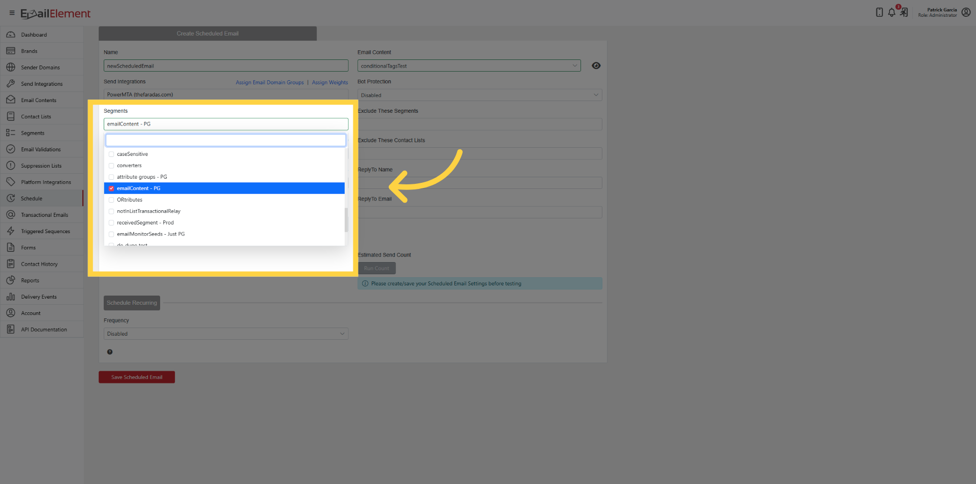 Select Segments