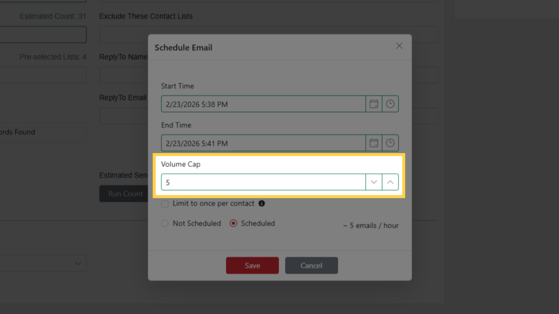Add a Volume Cap
