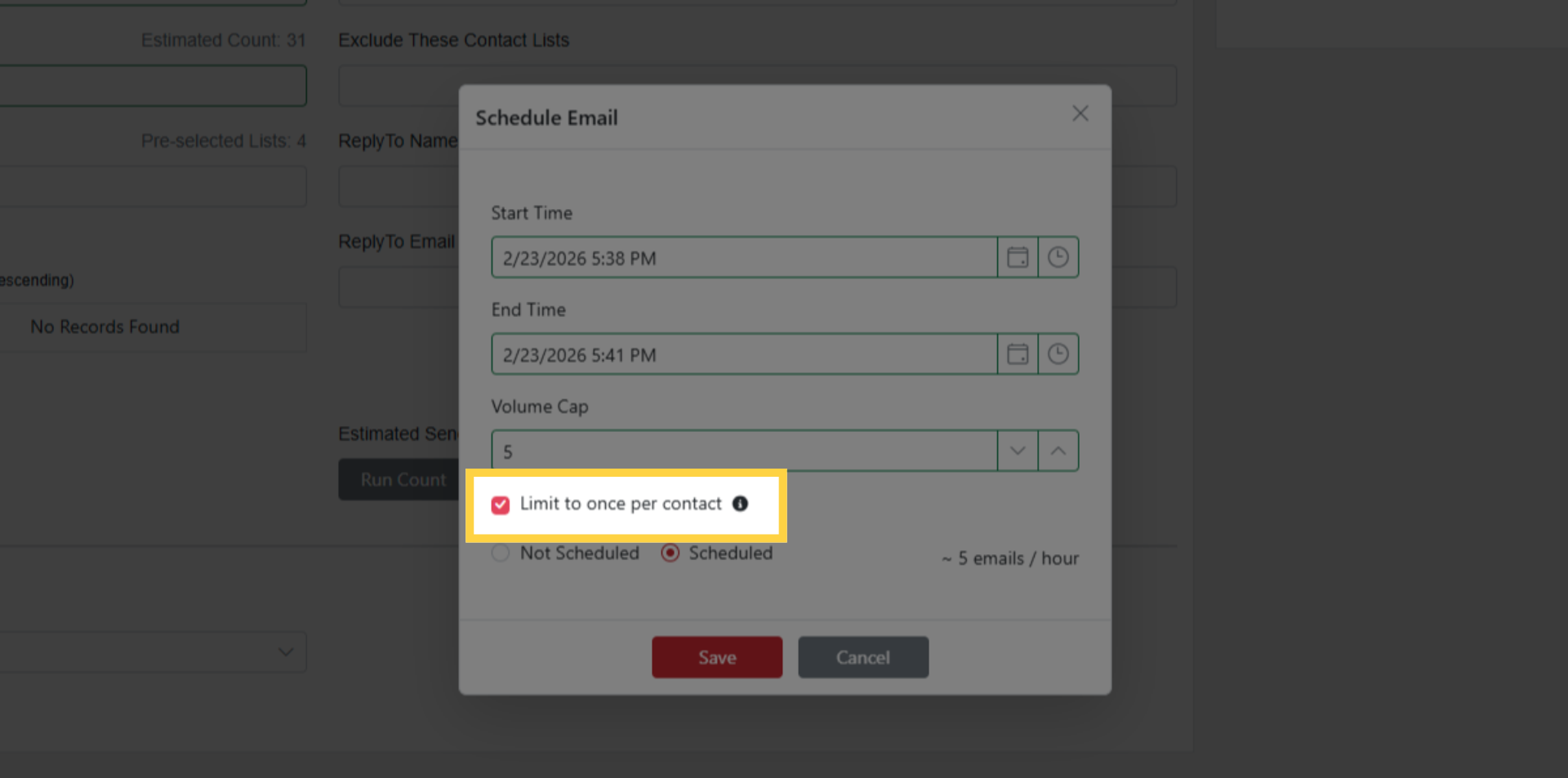 Limit to Once Only