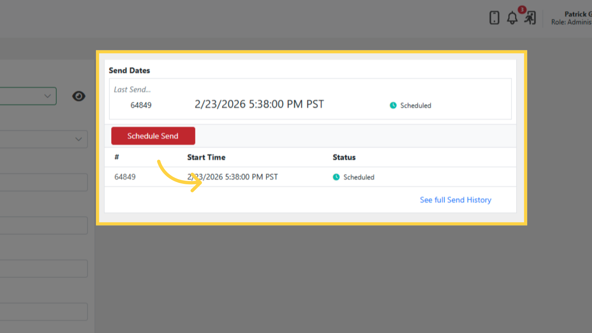 New Send Date