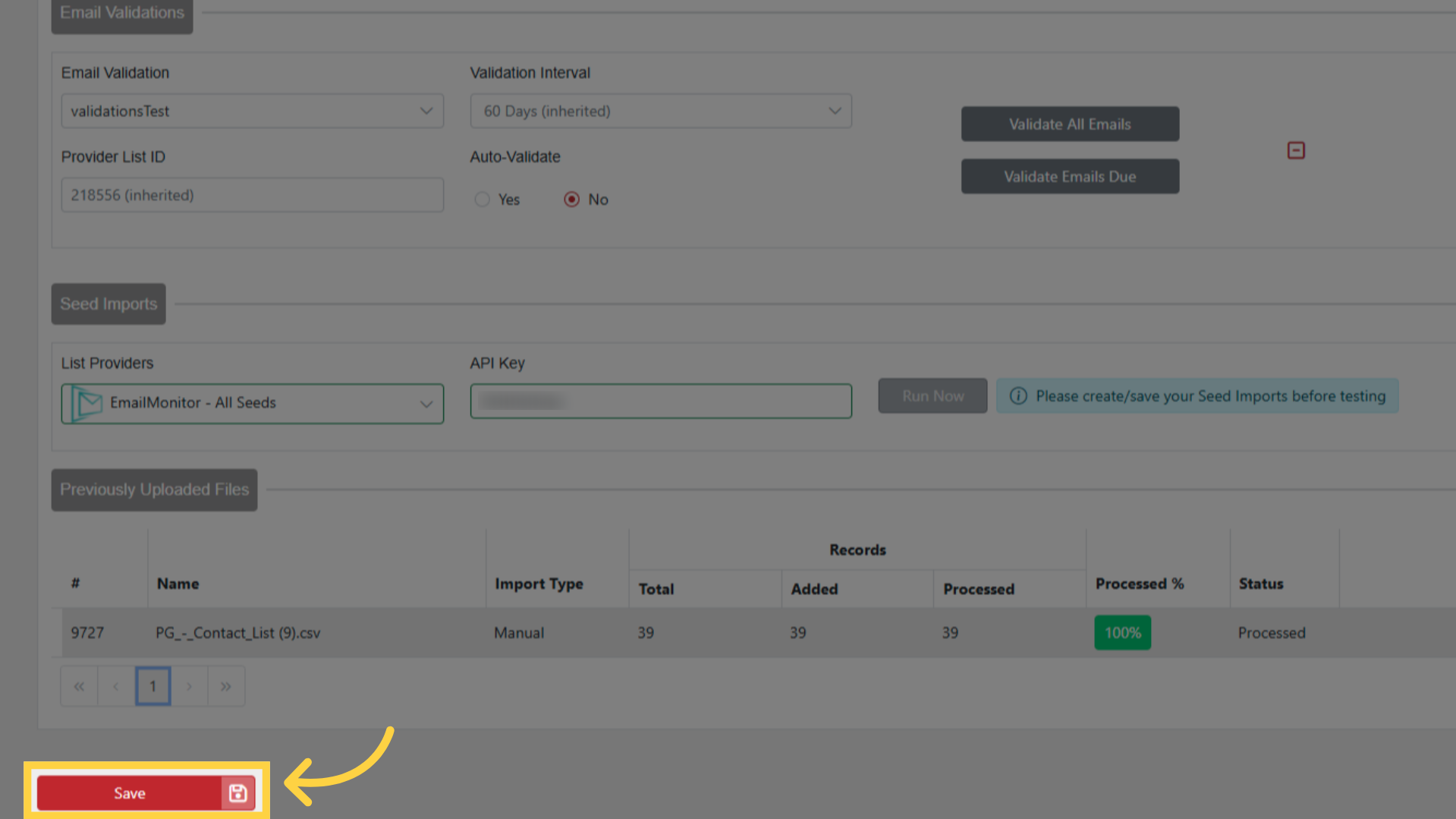 Save Your Contact List