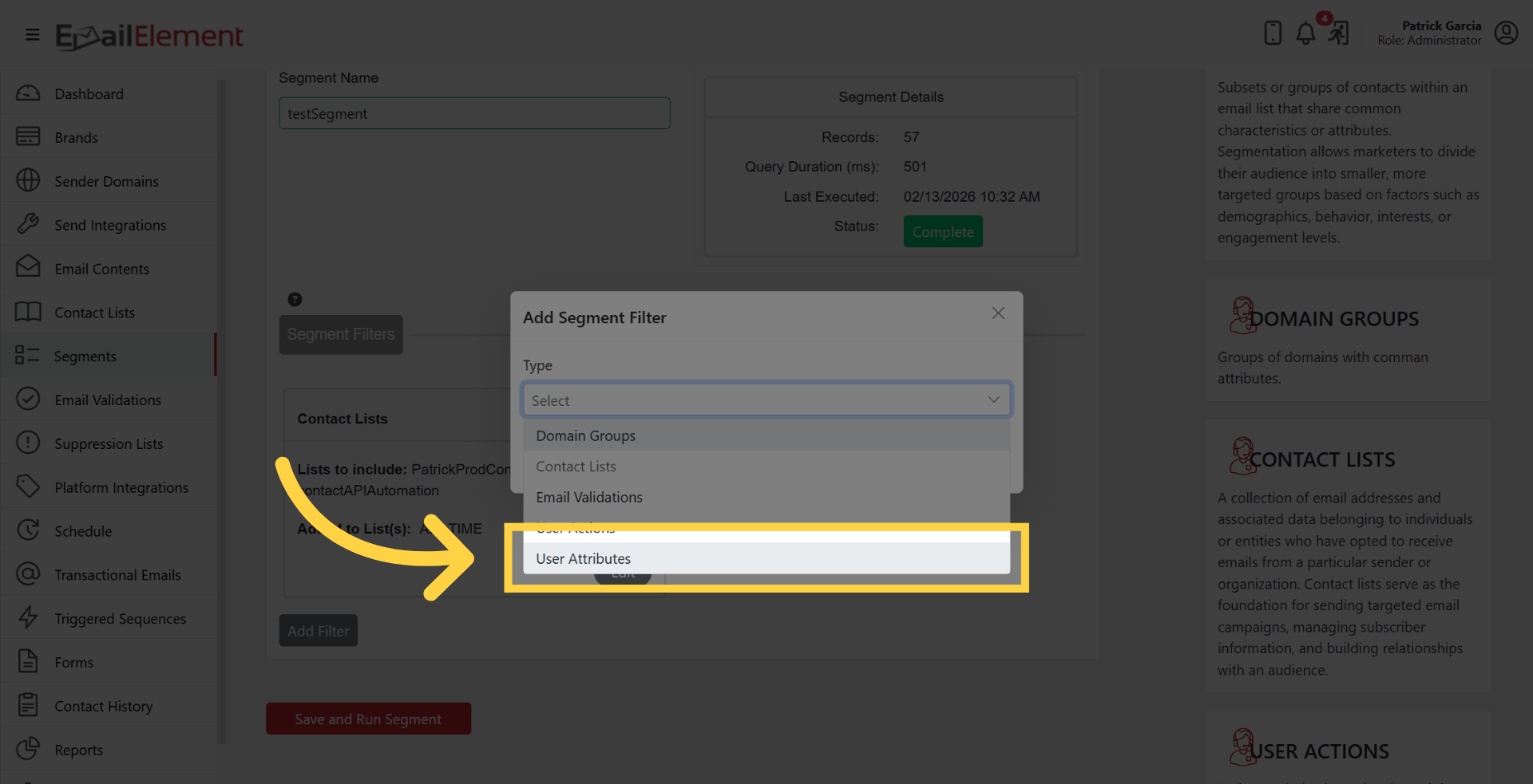 Contact Attributes Filter