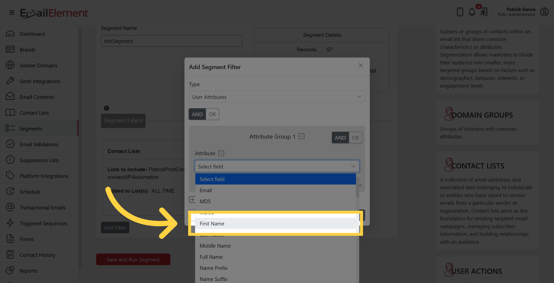 Choose First Attribute