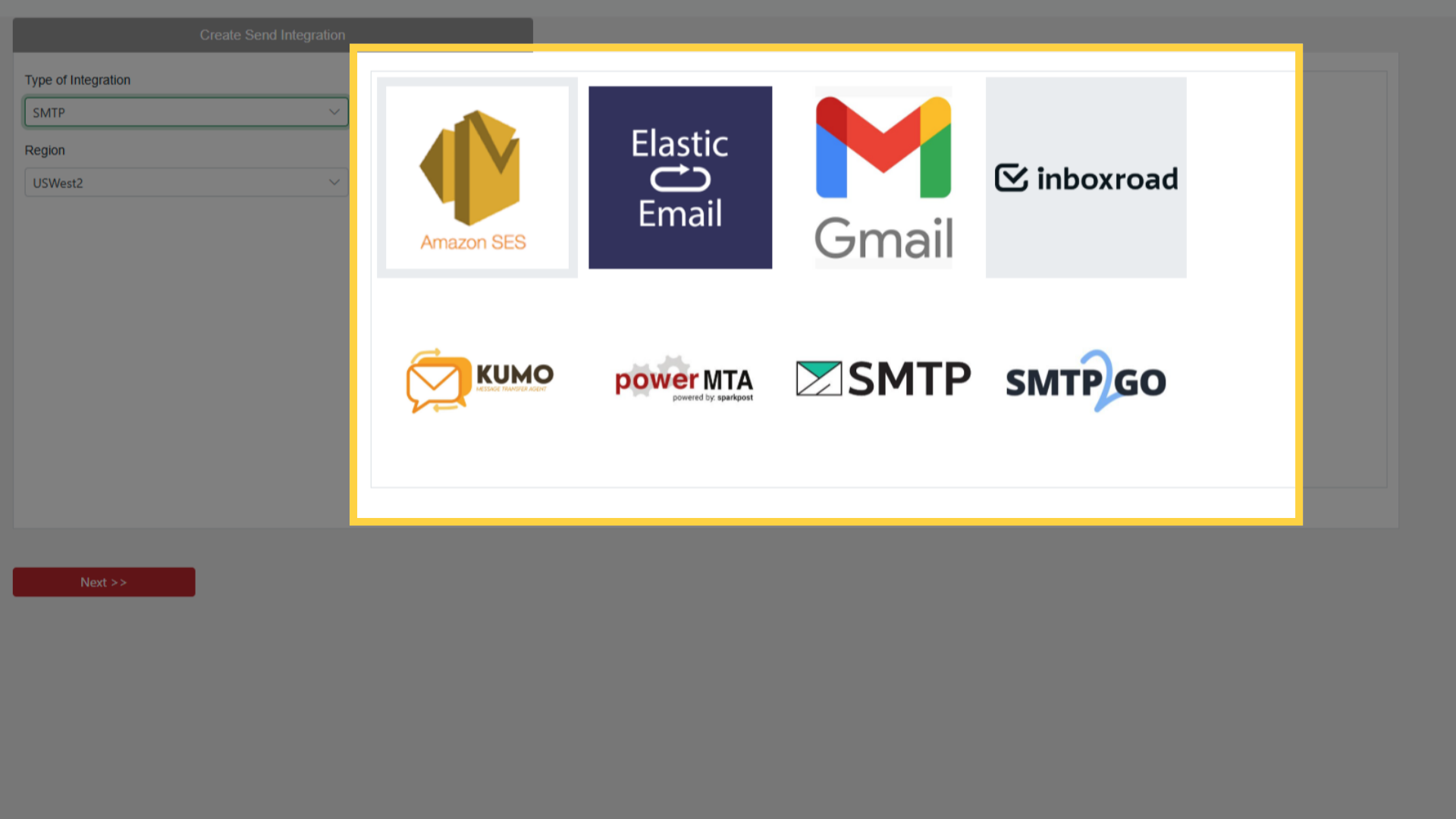 SMTP Selections