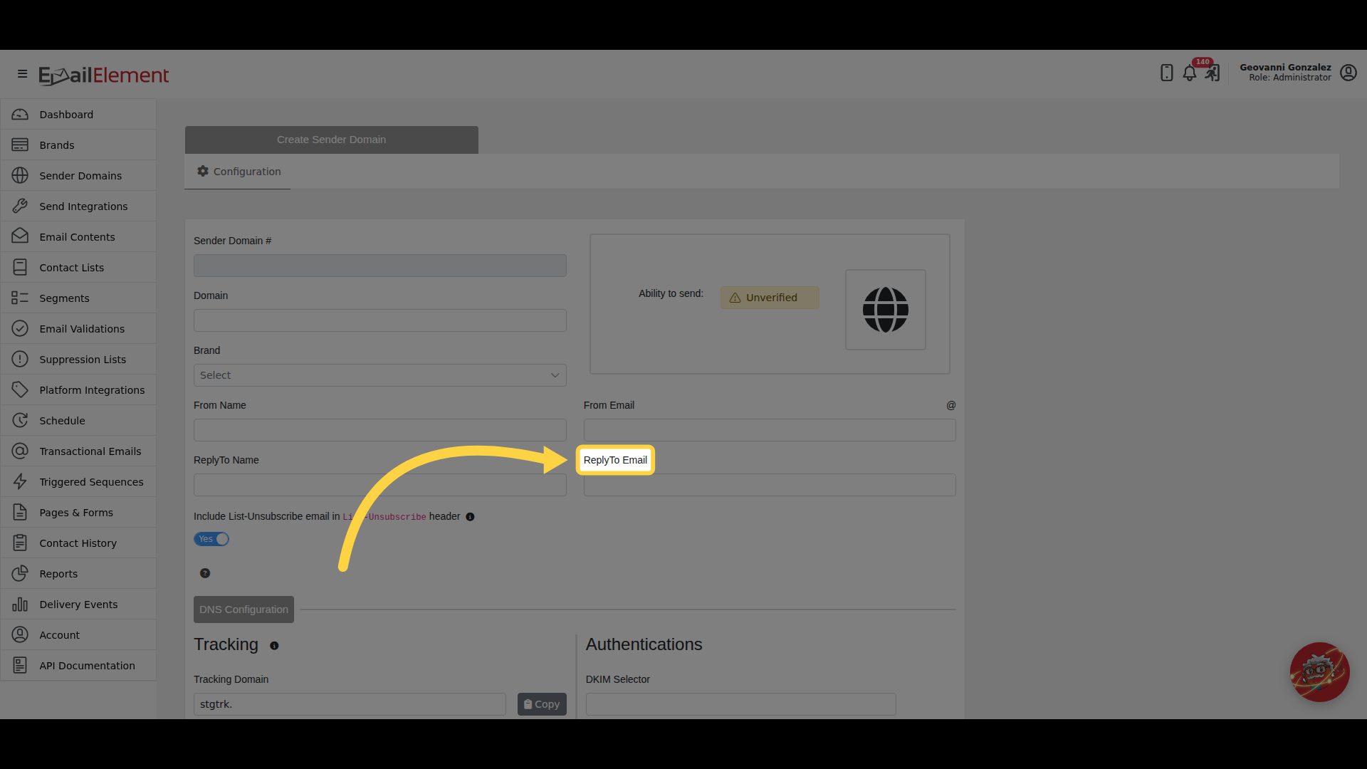 Set the addresses recipients see