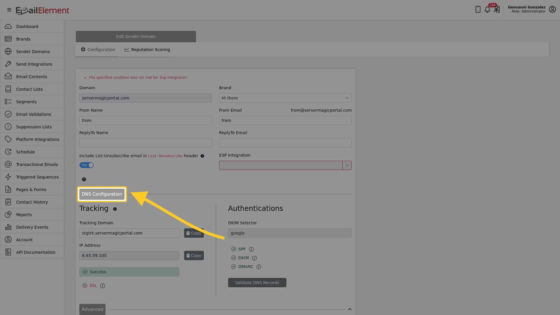 DNS Configuration