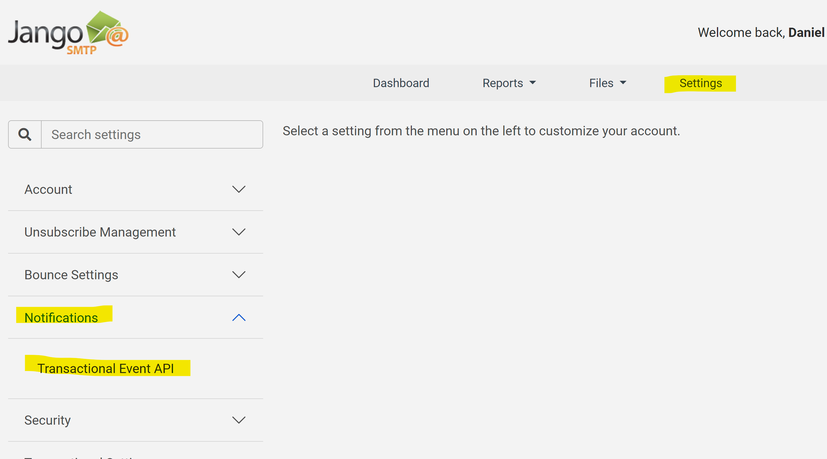Set Up Transactional Api Events