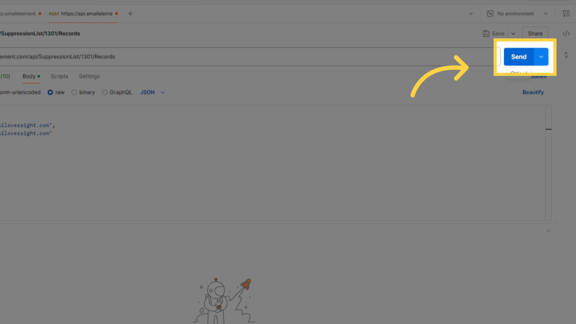 Send 'POST Records' Request