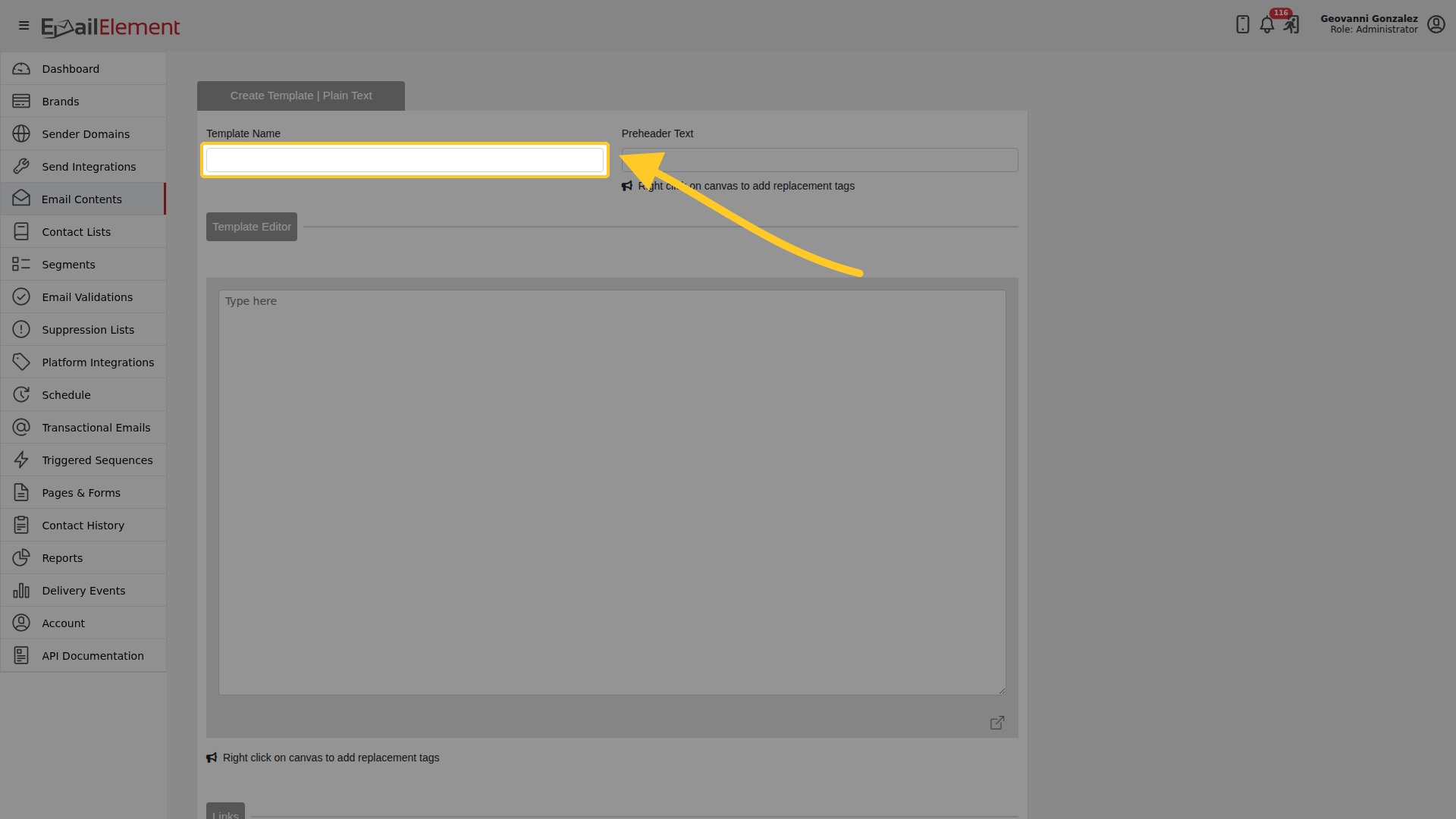 Template Editor 05 Plain Text