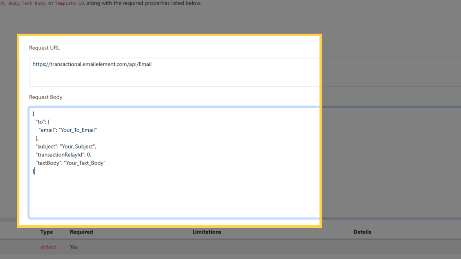 Copy Request URL and Body