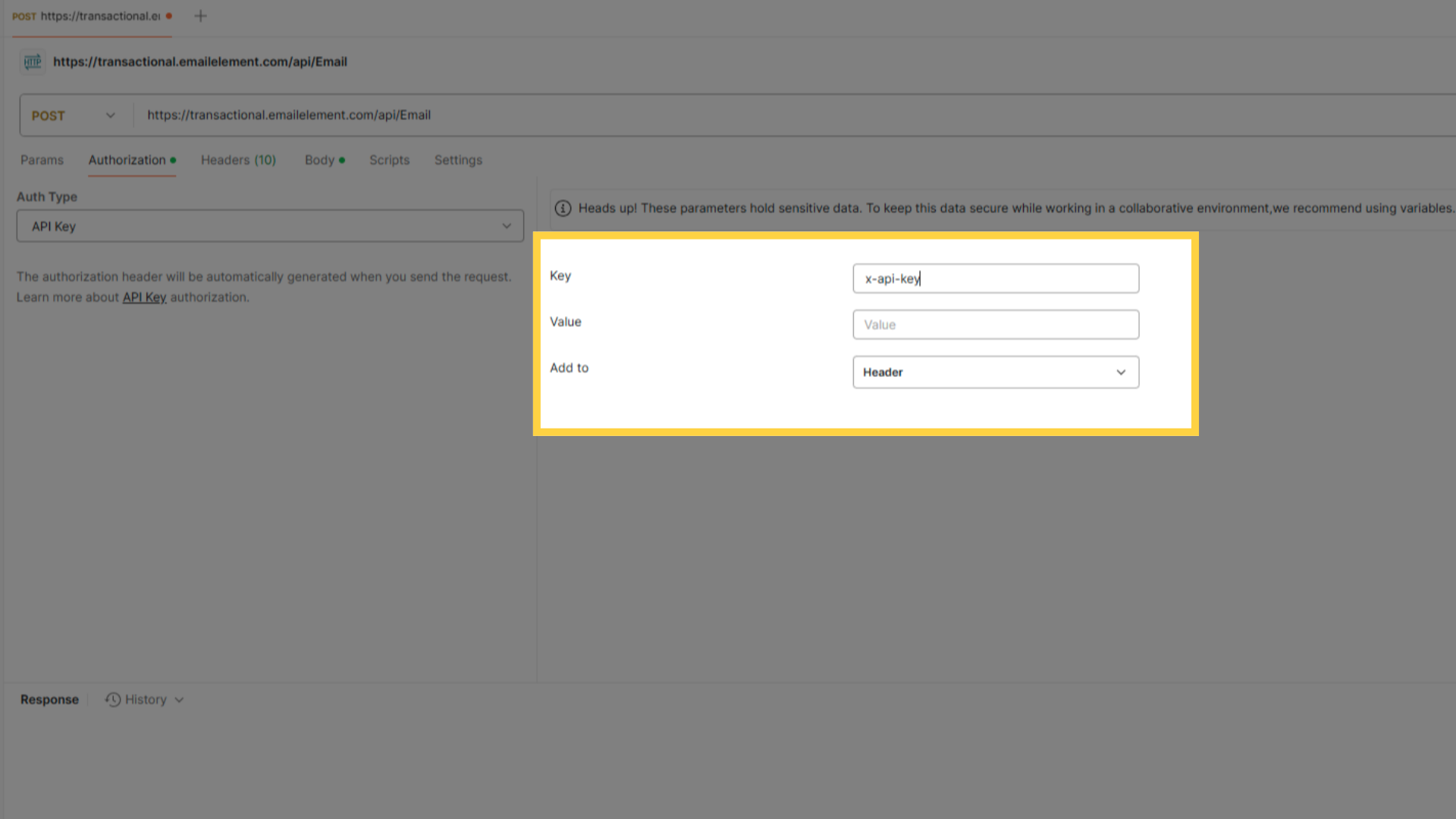 Add API Key 2
