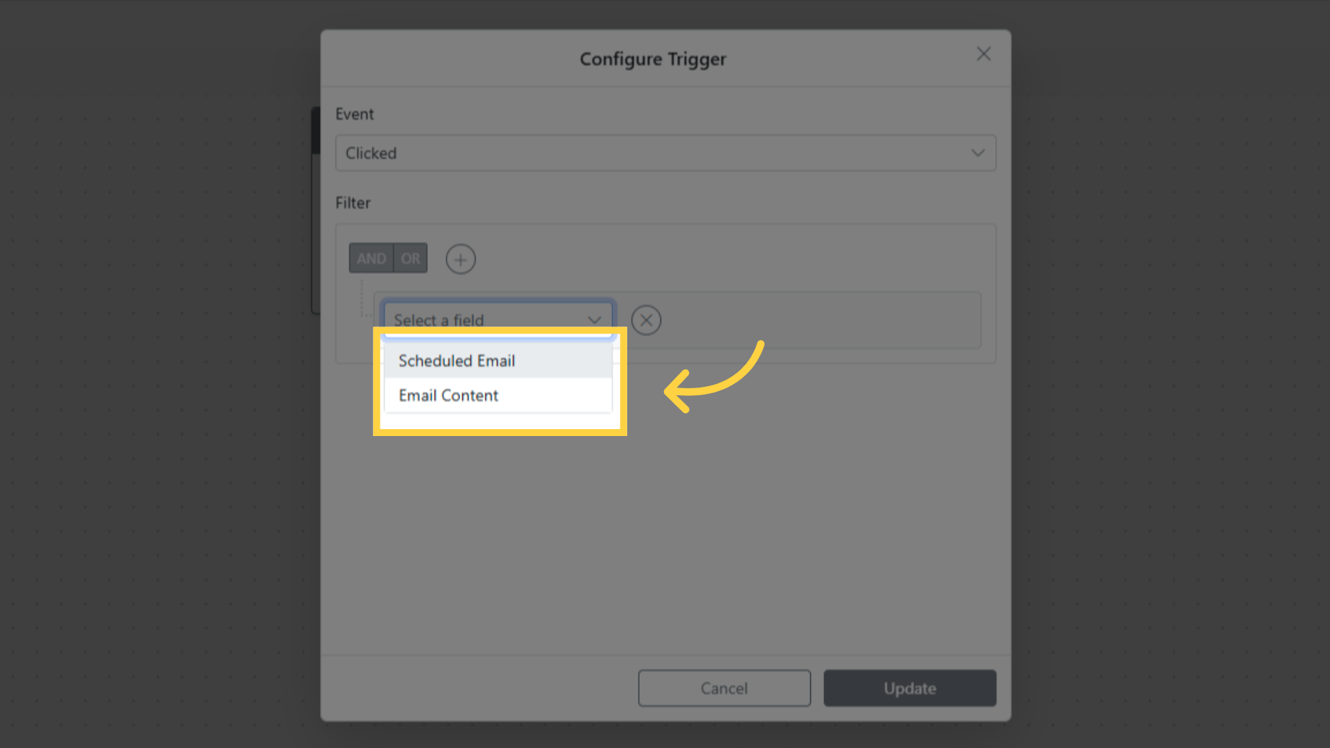 Select 'Scheduled Email'