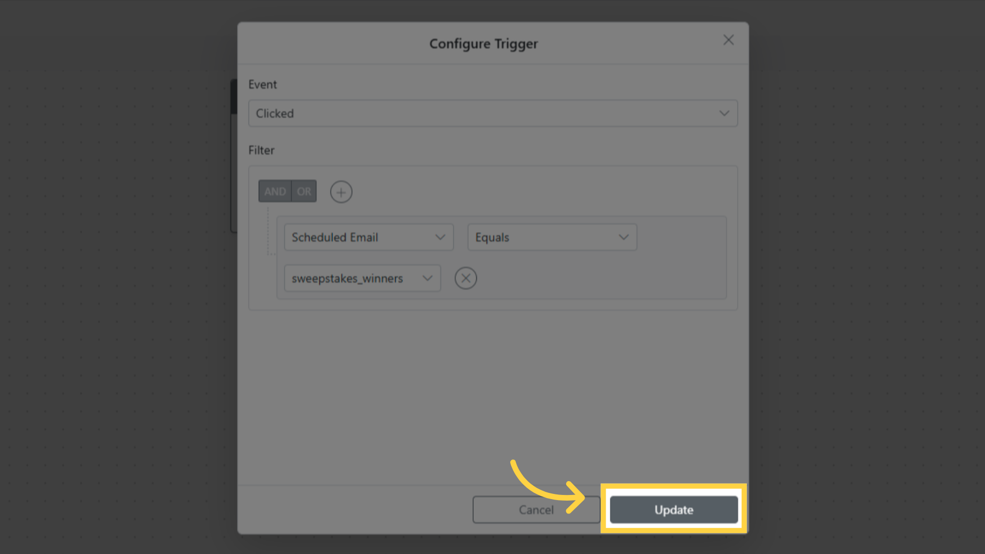 Save Trigger Action Settings